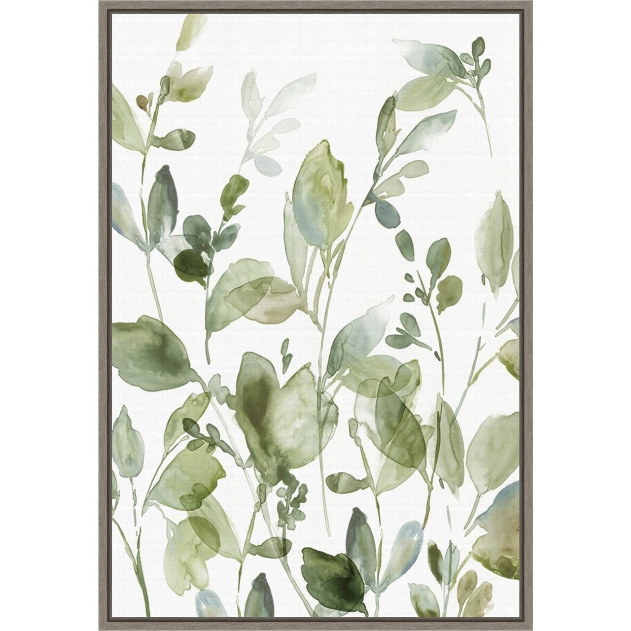 Greetings to the Morning II (Floral) by Asia Jensen 16-in. W x 23-in. H. Canvas Wall Art Print Framed in Grey